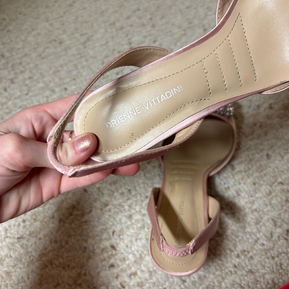 Adrienne Vittadini Pink Embellished Heels - Picture 8 of 8